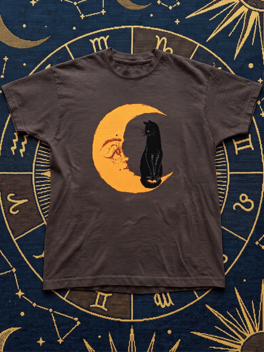 Black Cat Celestial Moon Graphic Tee Shirt
Gildan T-Shirt